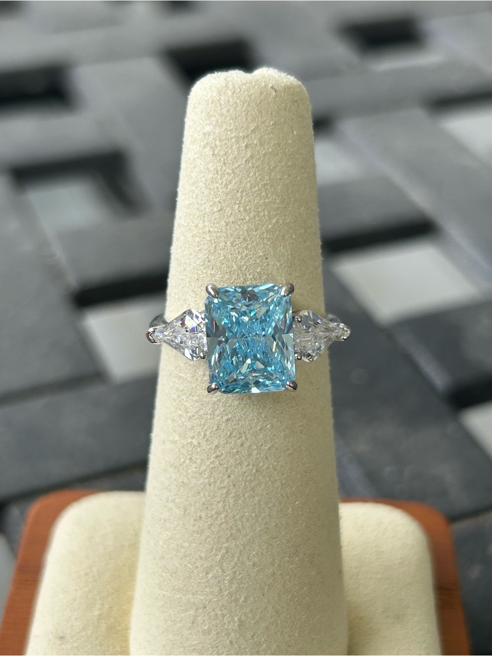 4 carat aquamarine & moissanite s925 s6
